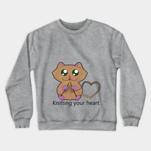 Knitting your heart Crewneck Sweatshirt